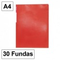 Carpeta A4 rojo 30 fundas