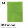 Carpeta A4 verde 30 fundas