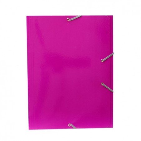 Carpeta gomas Carton Plus Folio Rosa Oscuro