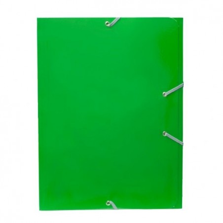 Carpeta gomas Carton Plus Folio Verde