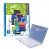 Carpeta Fundas Plus Espiral Goma 30F Azul