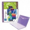 Carpeta Fundas Plus Espiral Goma 40F Violeta