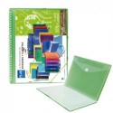 Carpeta Fundas Plus Espiral Goma 50F Verde