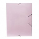 Carpeta gomas Carton Plus Folio Rosa Claro