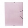 Carpeta gomas Carton Plus Folio Rosa Claro