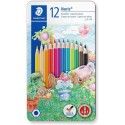 12 Lapices Madera Caja Metal Staedtler