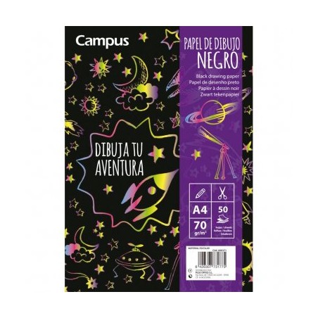 Bloc dibujo Papel Negro