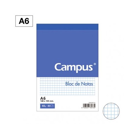 Bloc Notas A6 Campus Cuadros