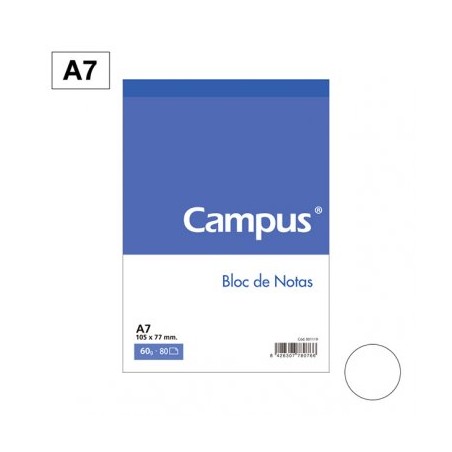 Bloc Notas A7 Campus Liso