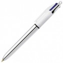 Boligrafo Bic 4 colores Shine Plata