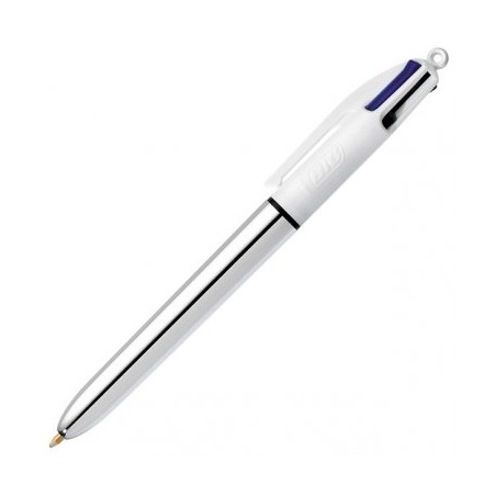 Boligrafo Bic 4 colores Shine Plata