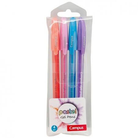 Boligrafo Gel Campus 4uds Pastel
