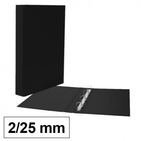 Carpeta 2 Anillas Plus 25mm Negro