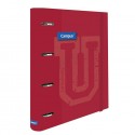 Carpeta 4 anillas Campus Soft con Recambio Rojo