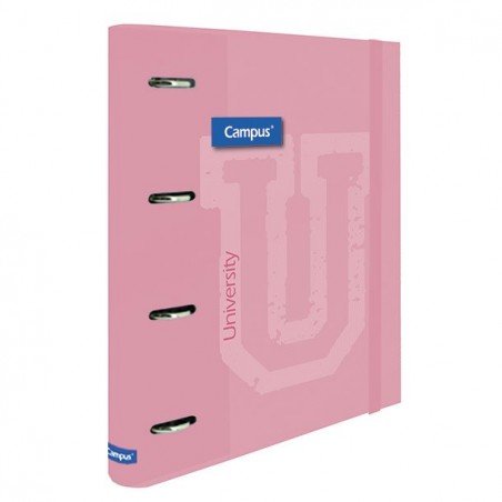 Carpeta 4 anillas Campus Soft con Recambio Rosa