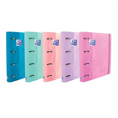 Carpeta A4 Oxford 4 anillas con recambio Color Pastel