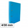 Carpeta Cartón Plus 4a 25mm Gomas con Recambio Azul Claro