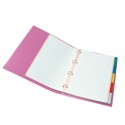 Carpeta Cartón Plus 4a 25mm Gomas con Recambio Rosa