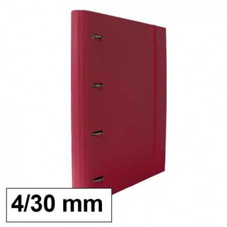 Carpeta Cartón Plus 4a 25mm Gomas con Recambio Rosa Fuerte