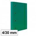 Carpeta Cartón Plus 4a 25mm Gomas con Recambio Verde