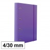 Carpeta Cartón Plus 4a 25mm Gomas con Recambio Violeta