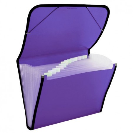 Carpeta Clasificadora Plástico Translúcida Violeta