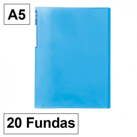 Carpeta escaparate A5 20F Azul