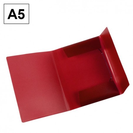 Carpeta Gomas Plástico A5 Rojo