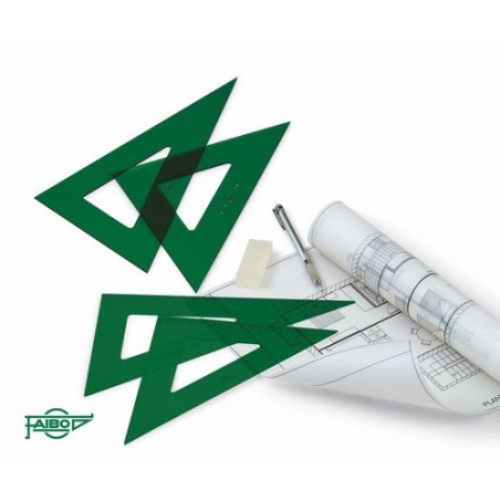 Cartabón Faibo Verde 25 cm