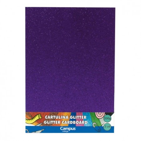 Cartulina A4 Purpurina Morado
