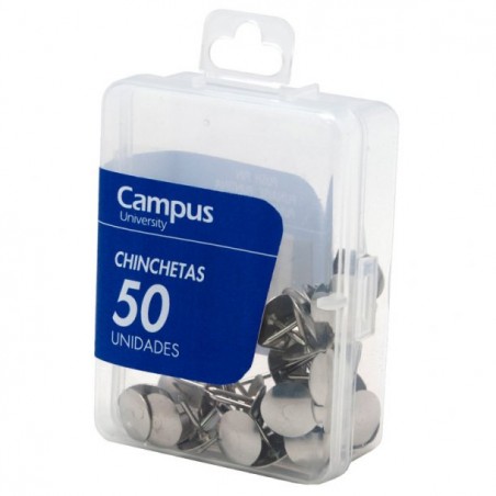 Chinchetas Plateadas 50uds Campus